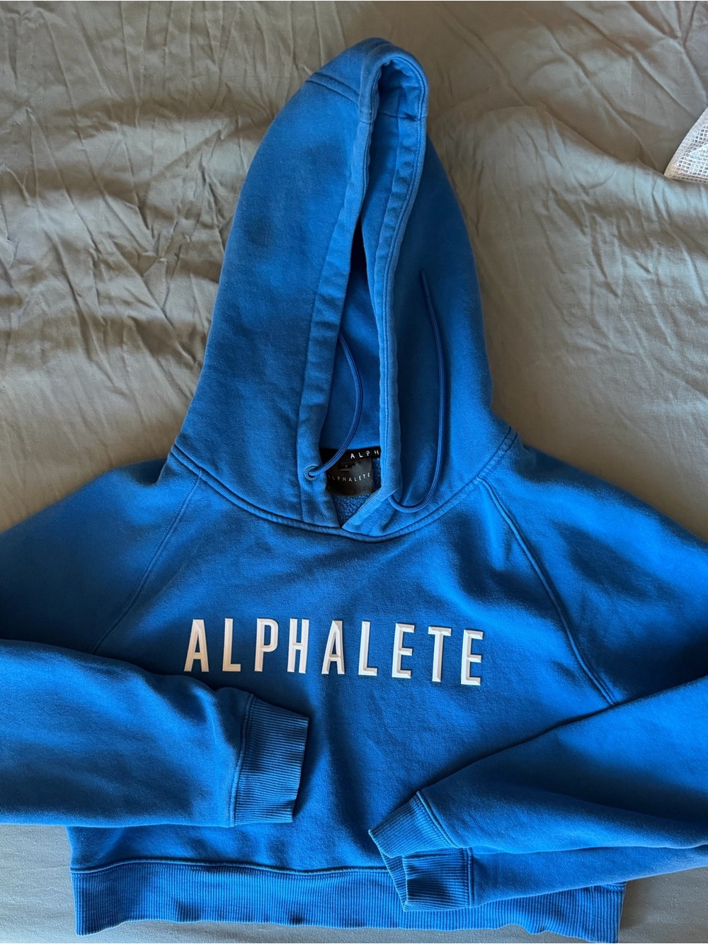 Alphalete Womens Royal Blue Crop Pullover Hoodie